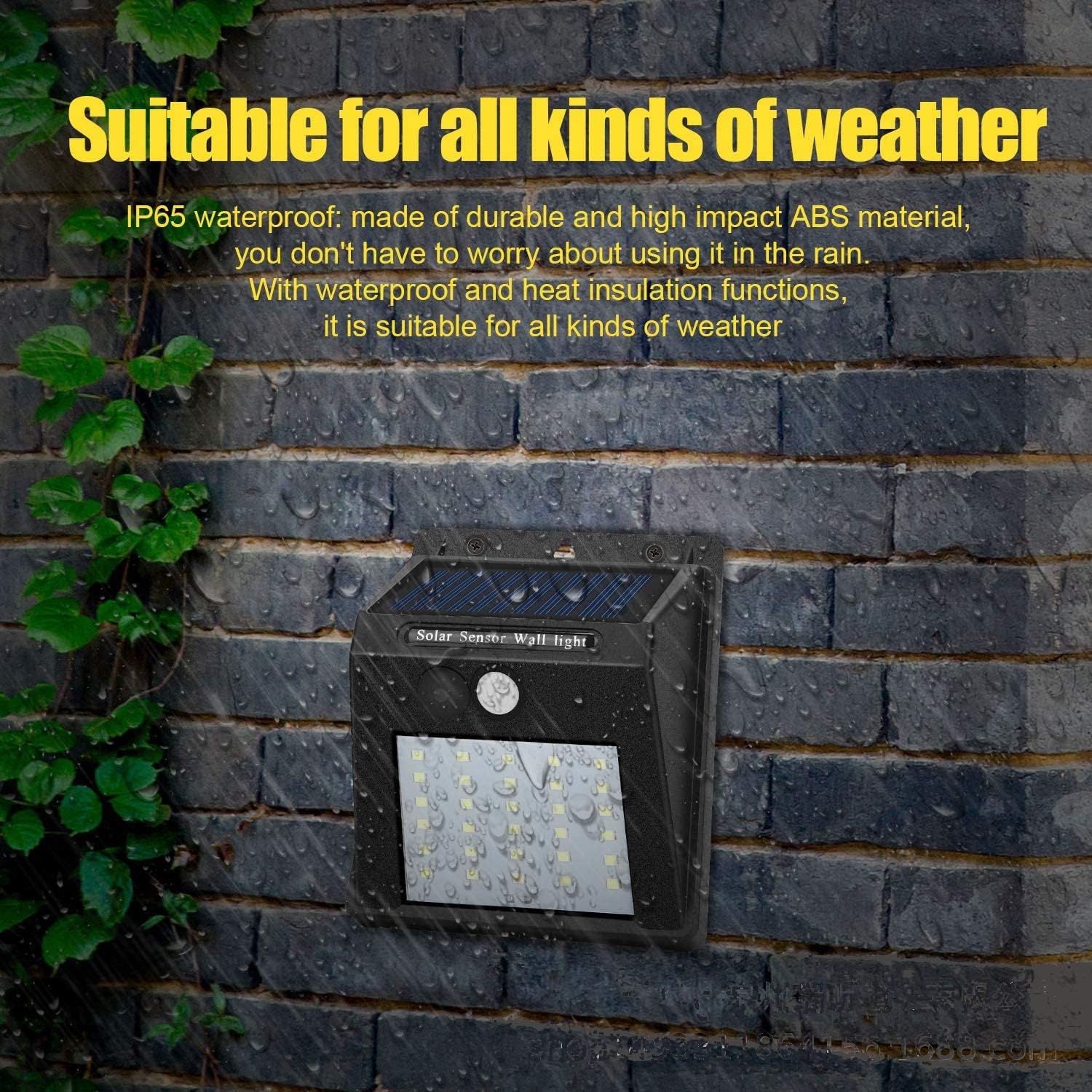 JHBOX Solar Powered Motion Lights 30 LED, Solar Outdoor Lights Motion Sensor Waterproof Luces Solares para Exteriores, Solar Sconce Lights Outdoor for Home Safety Christmas Gifts (1 Pack)