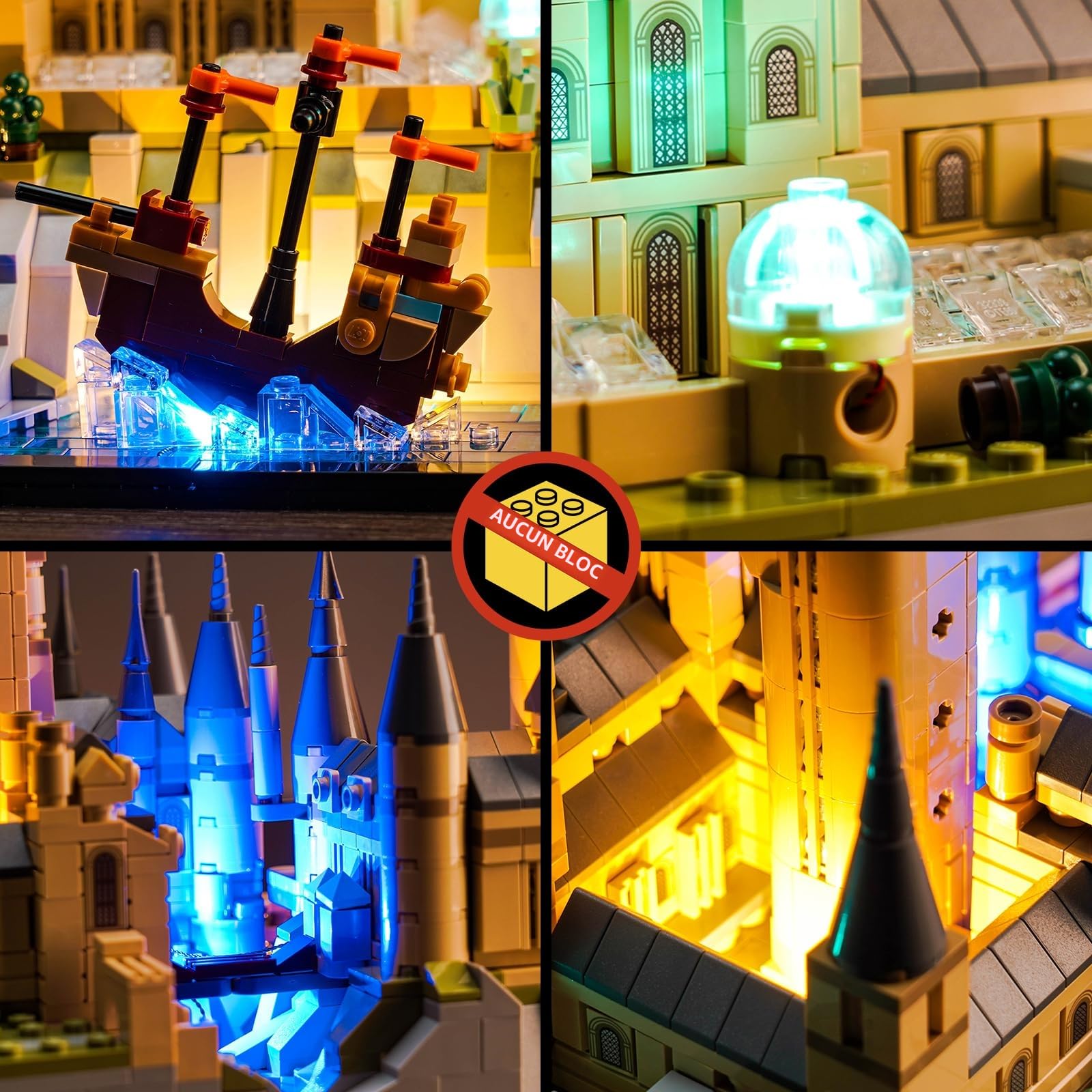 BrickBling Kit d'éclairage LED compatible avec Lego 76419 Harry Potter Château de Poudlard : le Grand Hall (modèle non inclus), jouet créatif, version standard