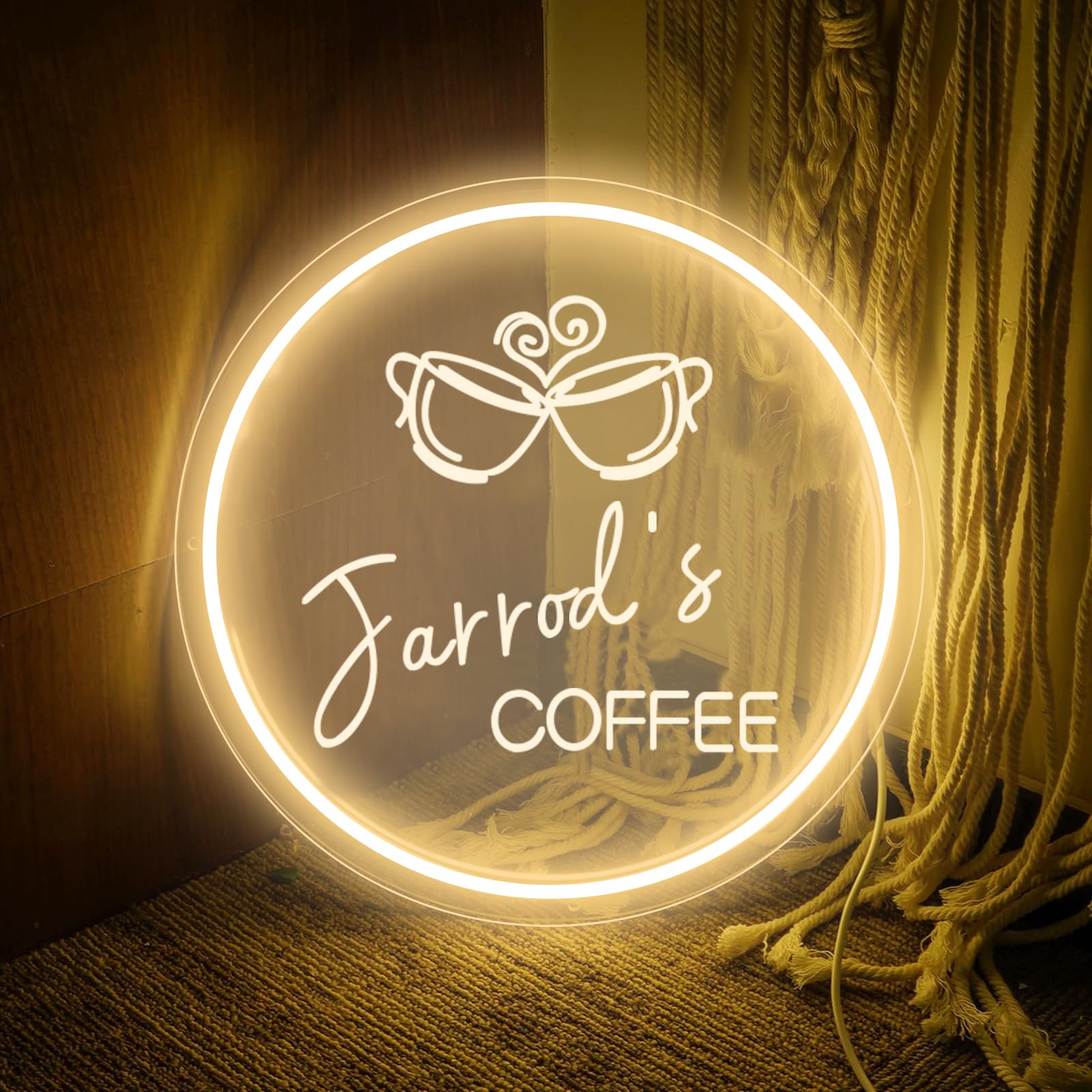 Custom Coffee Bar Neon Sign for Kitchen Personalized Coffee Decor Neon Signs LED Neon Lights for Cafe Shop Dimmable Customized Cafe Light Up Signs for Coffee Lover Gift — image 1