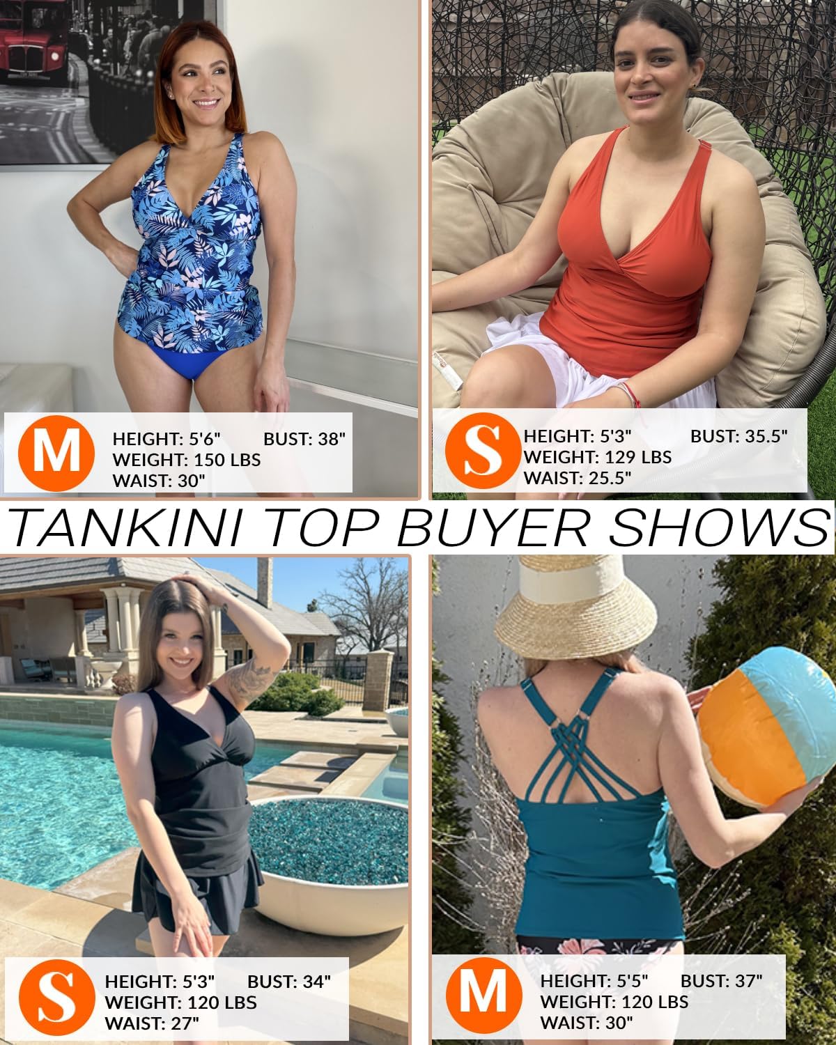 Tankini Tops for Women - Tummy Control V Neck Bathing Suit Top Only No Bottom - Image 6