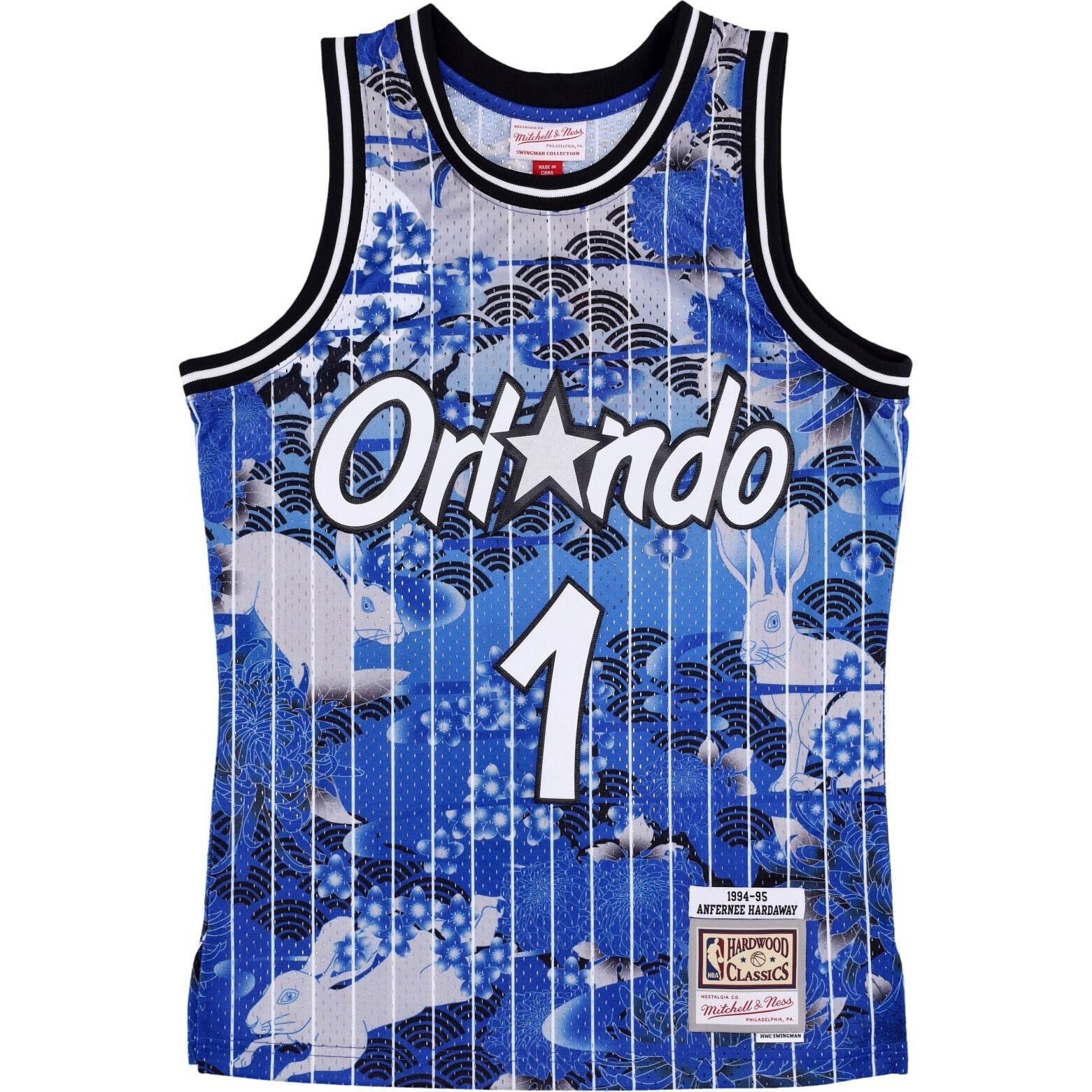 Mitchell & Ness Men's Multicoloured Swingman Mesh Jersey Orlando Magic Asian Penny Hardaway - S