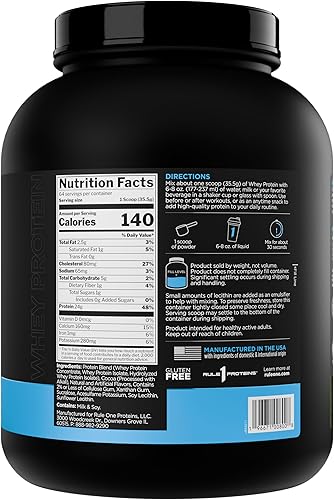 Miniatura 2 de Proteína de suero de leche regla 1: 0.85 oz de proteína de acción rápida de fuentes de suero de leche con EAA y BCAA de origen natural para la