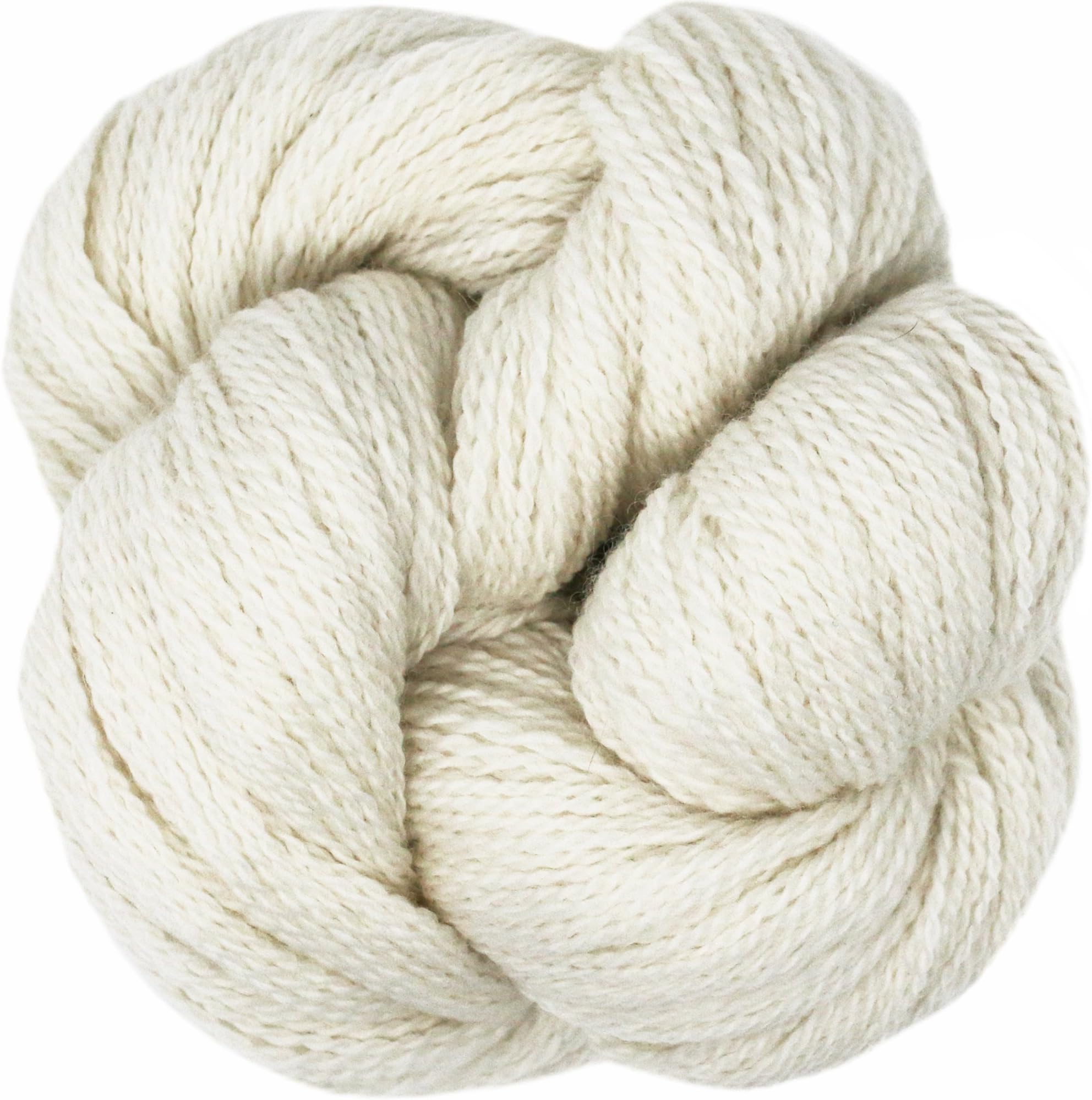 Living Dreams Yarn EcoLana. Certified Organic Merino. Cruelty Free & Responsibly Sourced. Hand Made in The USA. Alabaster