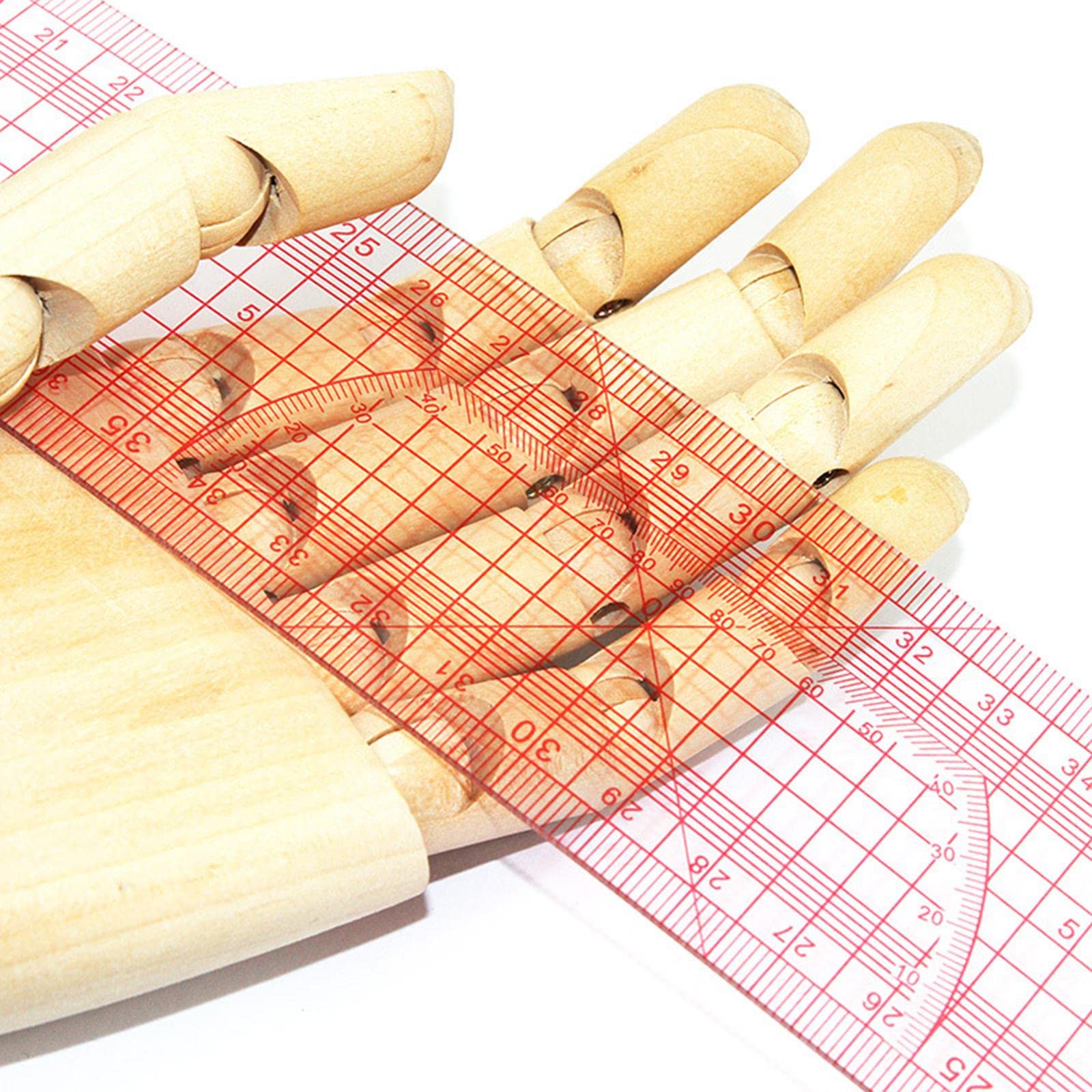 Righello da sarto da sarto, morbido, flessibile, con scala in centimetri, rosa, 60 cm