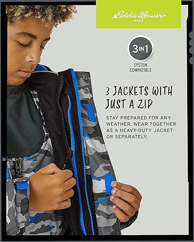 Miniatura 5 de Eddie Bauer Chaqueta de esquí para niños, abrigo impermeable 3 en 1 con aislamiento y chaqueta extraíble para niños y niñas (3-16)