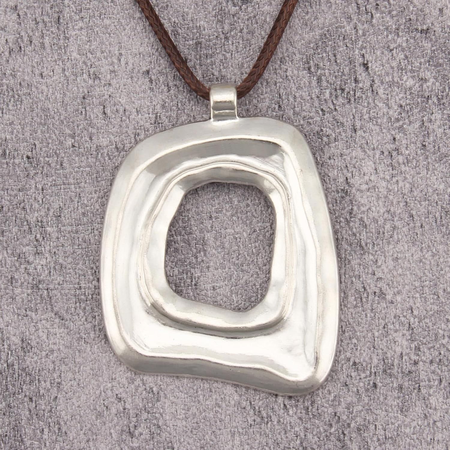 JAOYU Bohemian Necklaces for Women Leather Necklace Wood Pendant Choker Long Brown Necklace Chunky Circle Boho Hippie Jewelry - Image 8