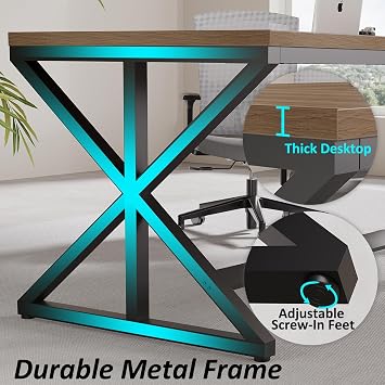 IBF 180cm Light Oak Gaming Desk 2 Person computer Office Large Modern Desk