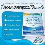 Printer Paper - 8.5" x 11", 10 Mil Waterproof Paper, Laser Printer & Copy Machine Compatible (100 Sheets)