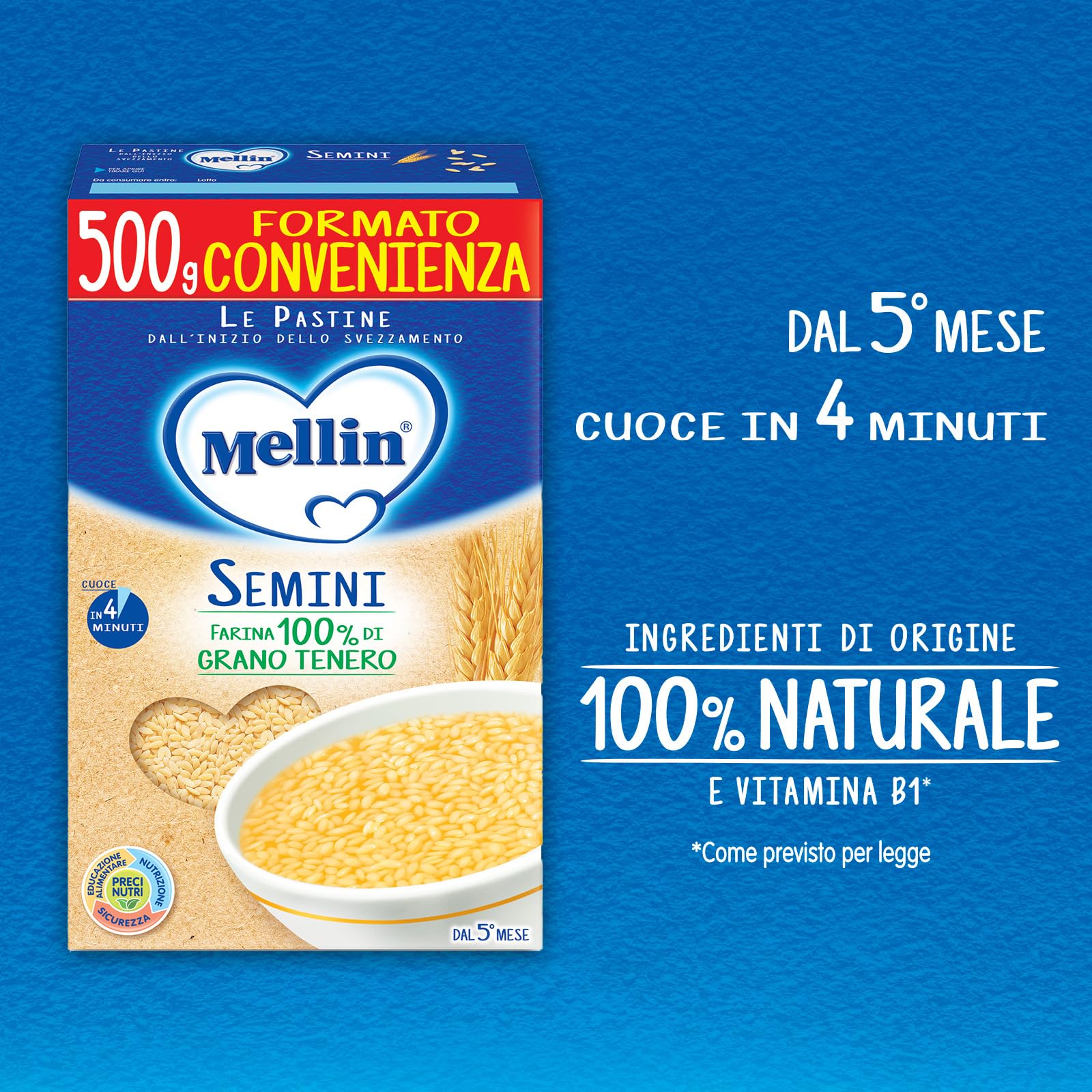 Mellin Semini 500 g, 100% Naturale - 2