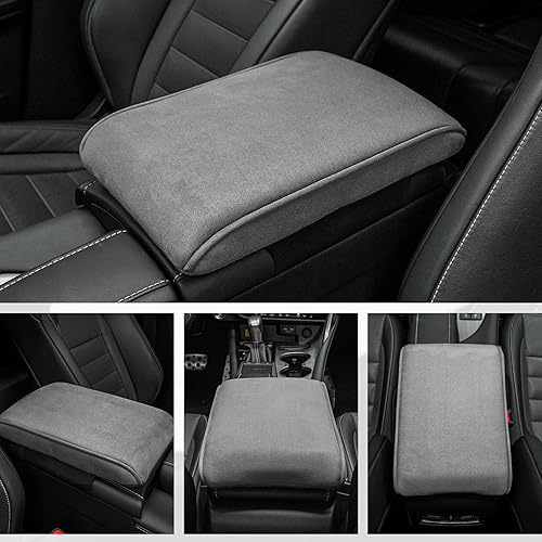 Miniatura 2 de Amiss Funda para consola central de automóvil, funda universal para reposabrazos de espuma viscoelástica, cojín universal de gamuza impermeable para