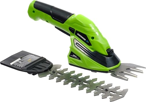 Earthwise Cordless Rechargeable 2-in-1 Shrub Shear and Hedge Trimmer Combo