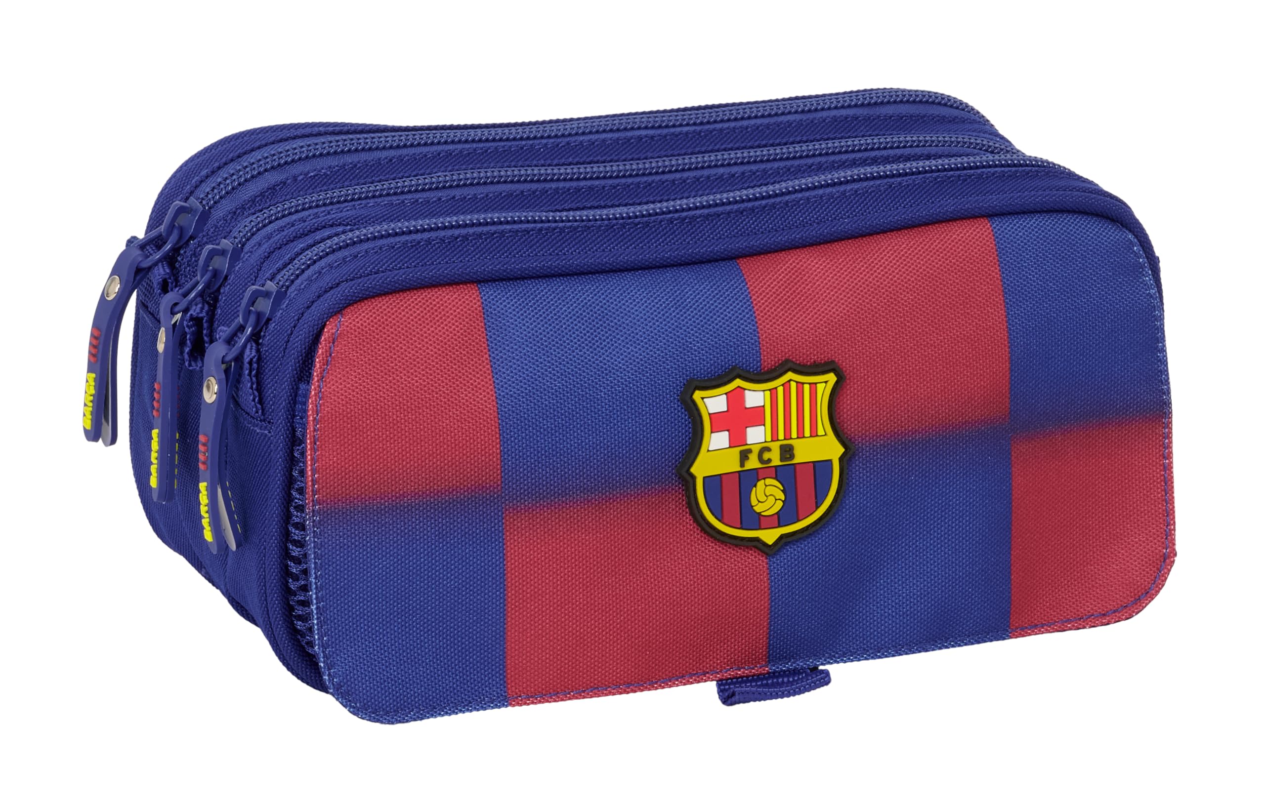 Safta F.C. Barcelona 1st Team 25/26 – Triple Big Pencil Case, Children's Pencil Case, Ideal for School Age Children, Comfortable and Versatile, Quality and Resistance, 21.5 x 8 x 10 cm
