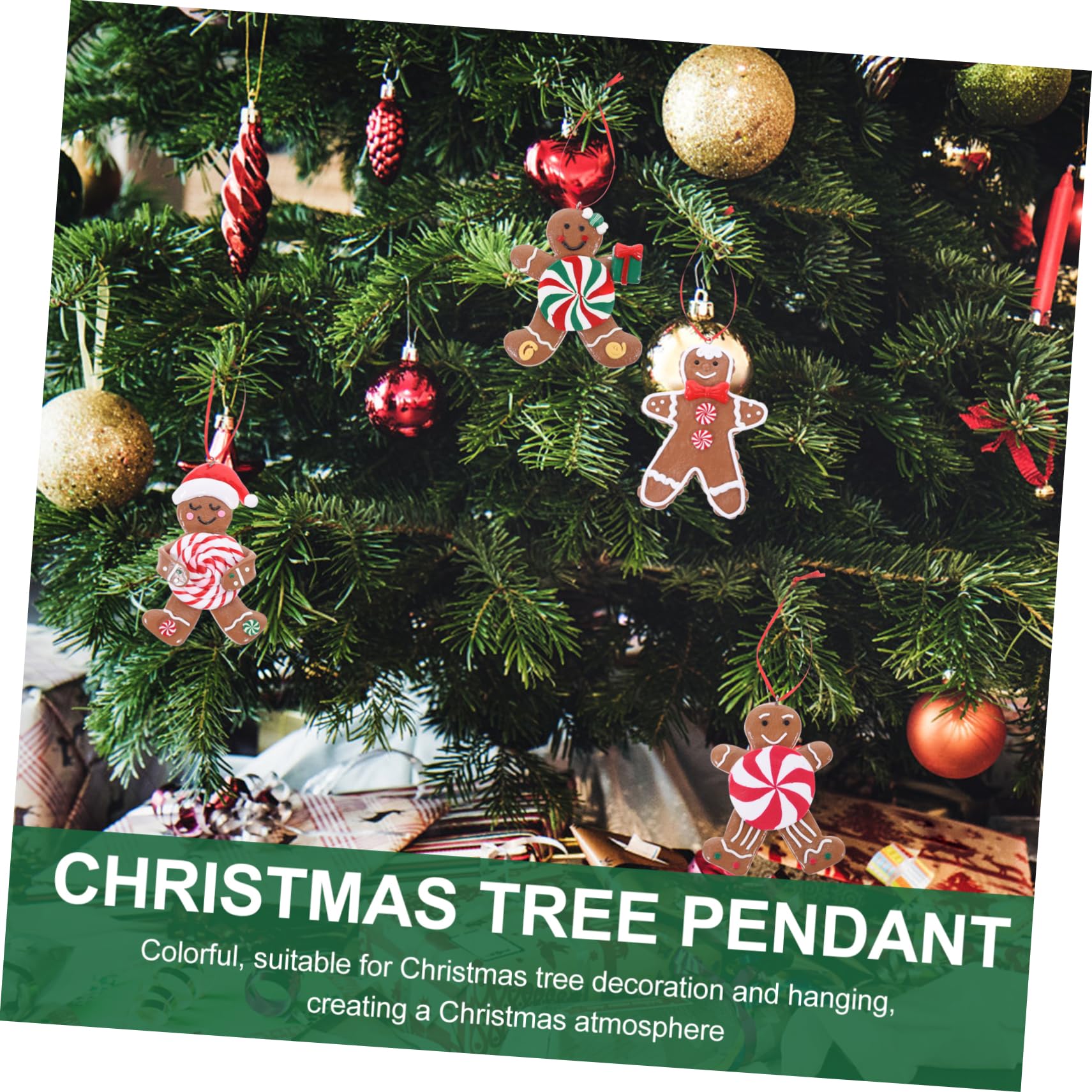 PRETYZOOM 16 Piezas Colgante de árbol de Navidad Decoración hogareña Dulces de Navidad Colgantes navideños Manualidades navideñas Suministros de Navidad Colgantes Decorativos de Navidad