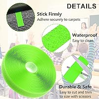 Vista 3 de Zonon 6 rollos de tiras marcadoras de alfombra, cinta de suelo para aula, marcadores de alfombra de nailon para suministros escolares, alfombra