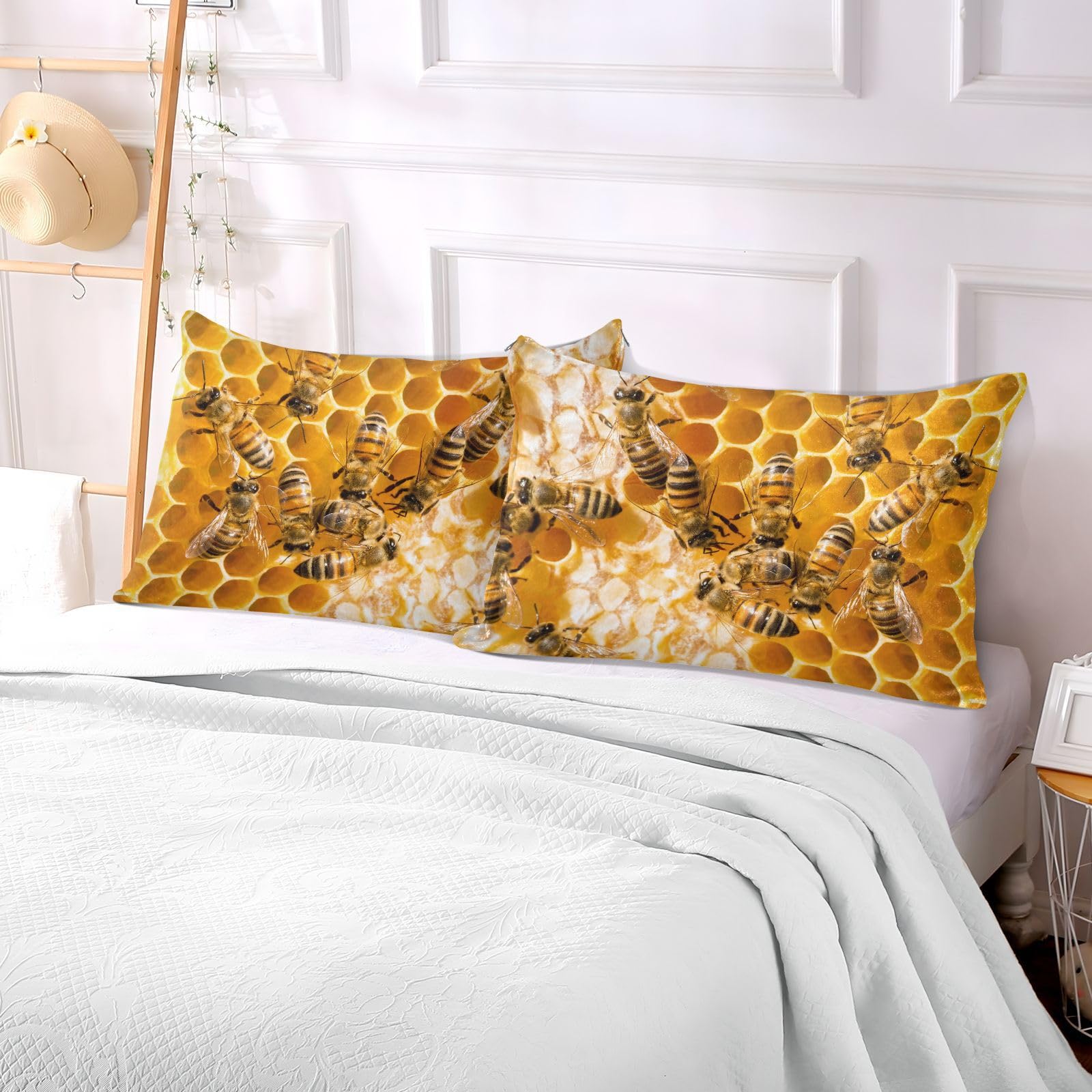 Amazon.co.jp: Oyihfvs Sweet Honey with Working Bees on Yellow