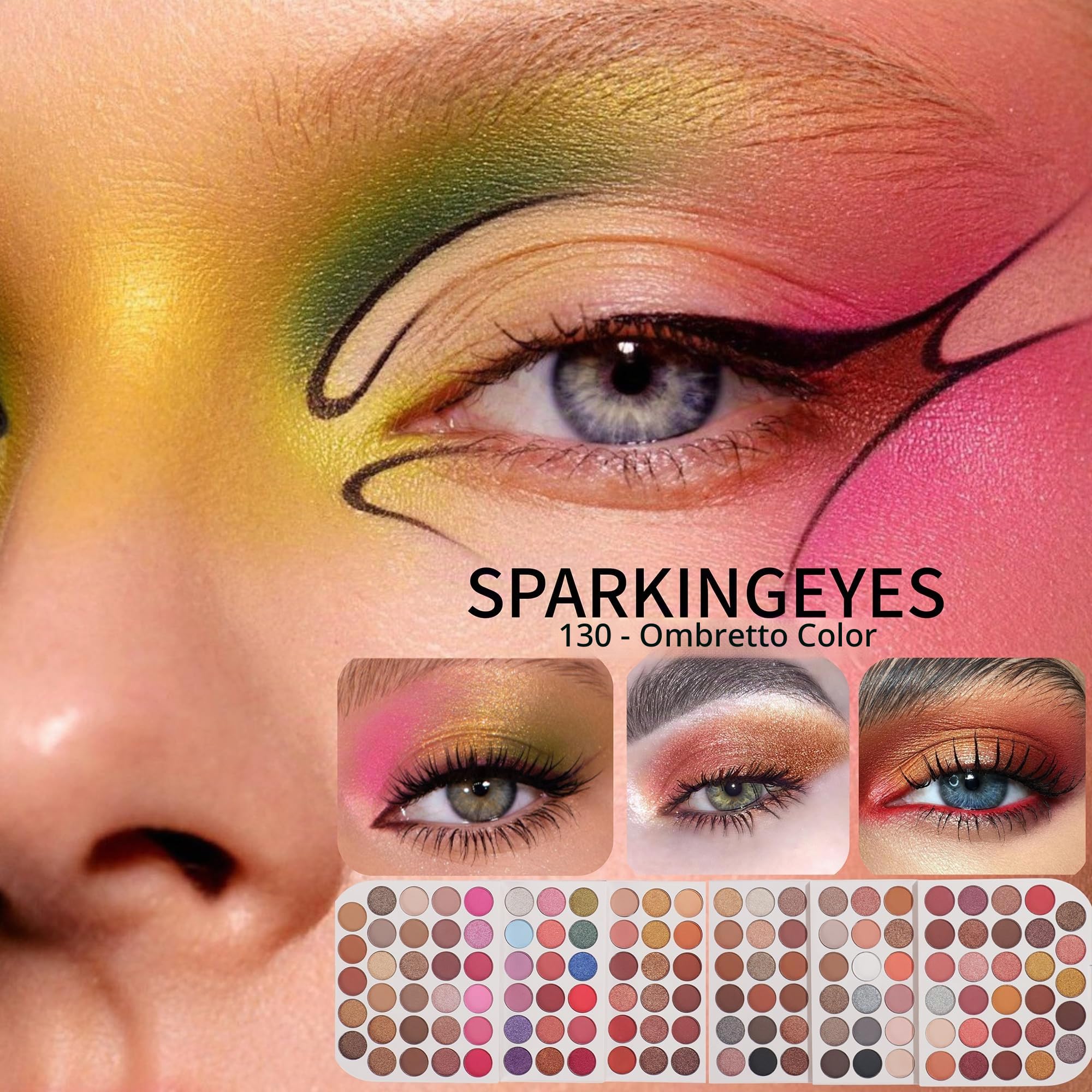 Valigetta per il trucco all-in-one con set professionale per adolescenti, kit completo di cosmetici con custodia treno, palette di ombretti, fard, cipria, evidenziatori, specchio