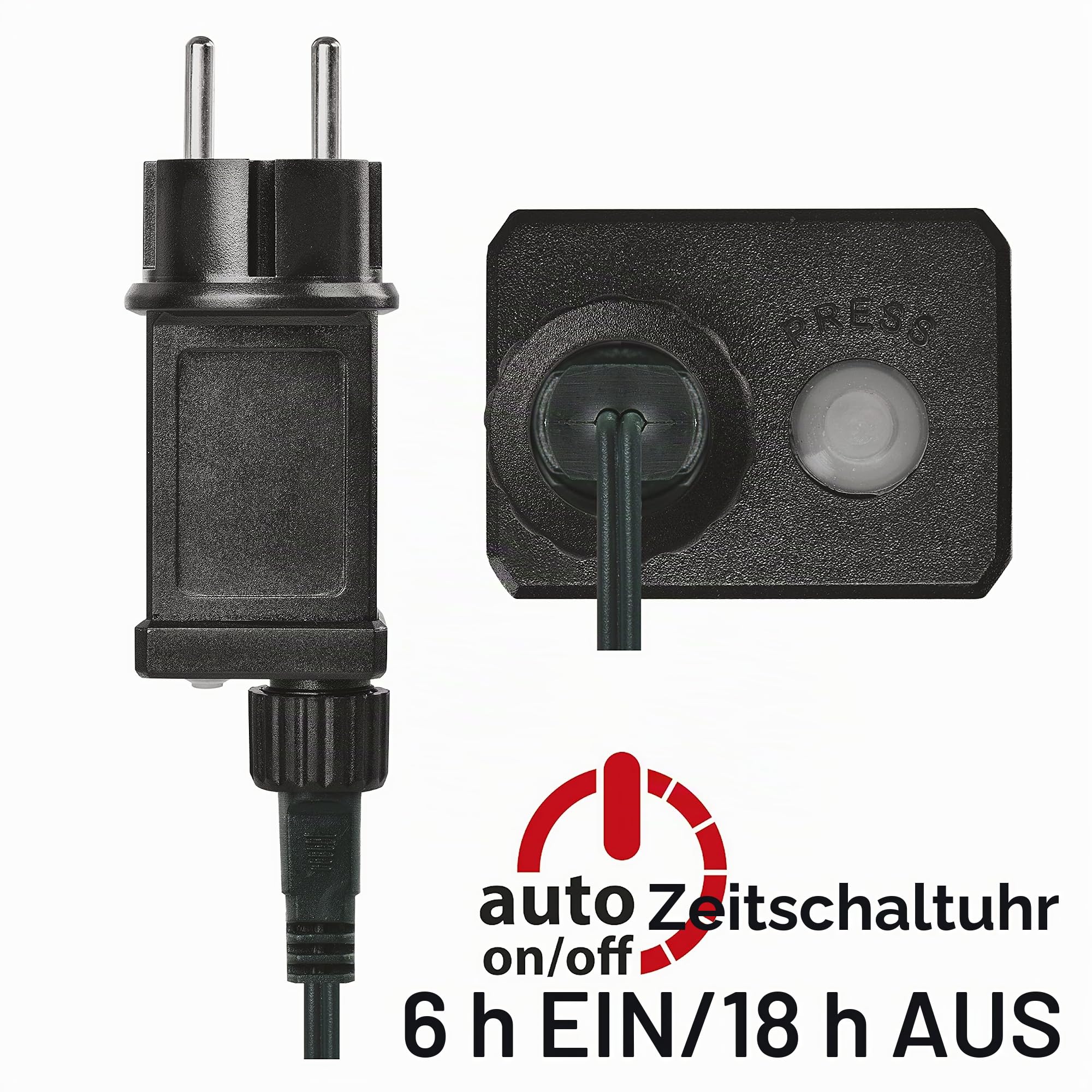 EMOS LED-Lichterkette kaltweiß für Innen, 8 m lange Feuerwerk Weihnachtslichterkette NANO, 6 Stunden Timer Funktion, Netzteil und Transformator, für Partys, Weihnachten, Deko
