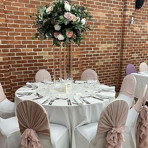 Miniatura 3 de 10 jarrones acrílicos transparentes para centros de mesa de boda, soporte de flores de 31.5 pulgadas de alto, decoración de mesa de compromiso,