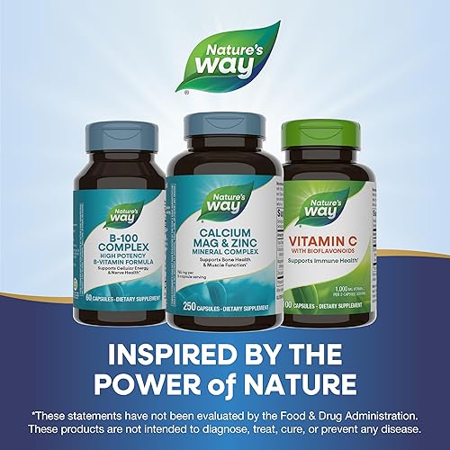 Miniatura 7 de Nature's Way Complejo mineral de calcio, magnesio y zinc, apoya la salud ósea y la función muscular*, apoyo inmunológico*, 250 cápsulas (el embalaje