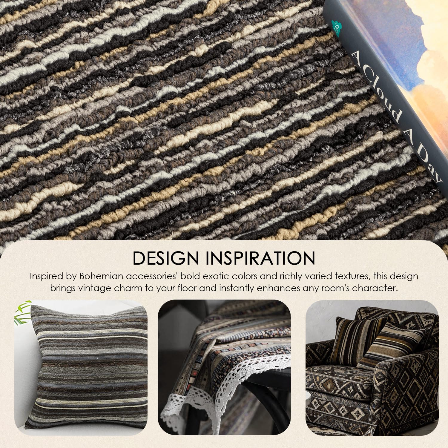 Biscpro Zerbino Ingresso Interno 50x120cm Tappeto Antiscivolo Lavabile Tappetino Assorbire lo Sporco Zerbini,Floor Mat Ingresso,Cucina,Corridoio,Terrazza