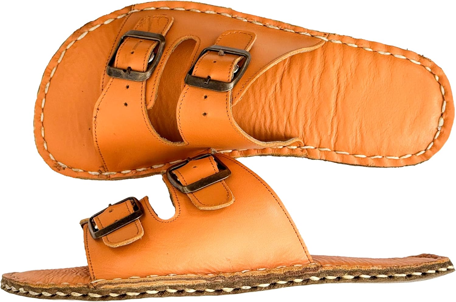 Barefoot Sandals Women Copper, Grounding Leather Sandals, Barefoot Minimalistic Sandals, Slipper For Women, Flat Sandals | Caramel