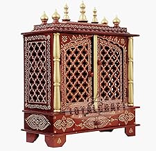Wooden Temple Large Size 24x12x30 Home Temple/Home mandir/god Stand for Home/Pooja Stand/Home mandap/mandapam/Pooja mandir with Door