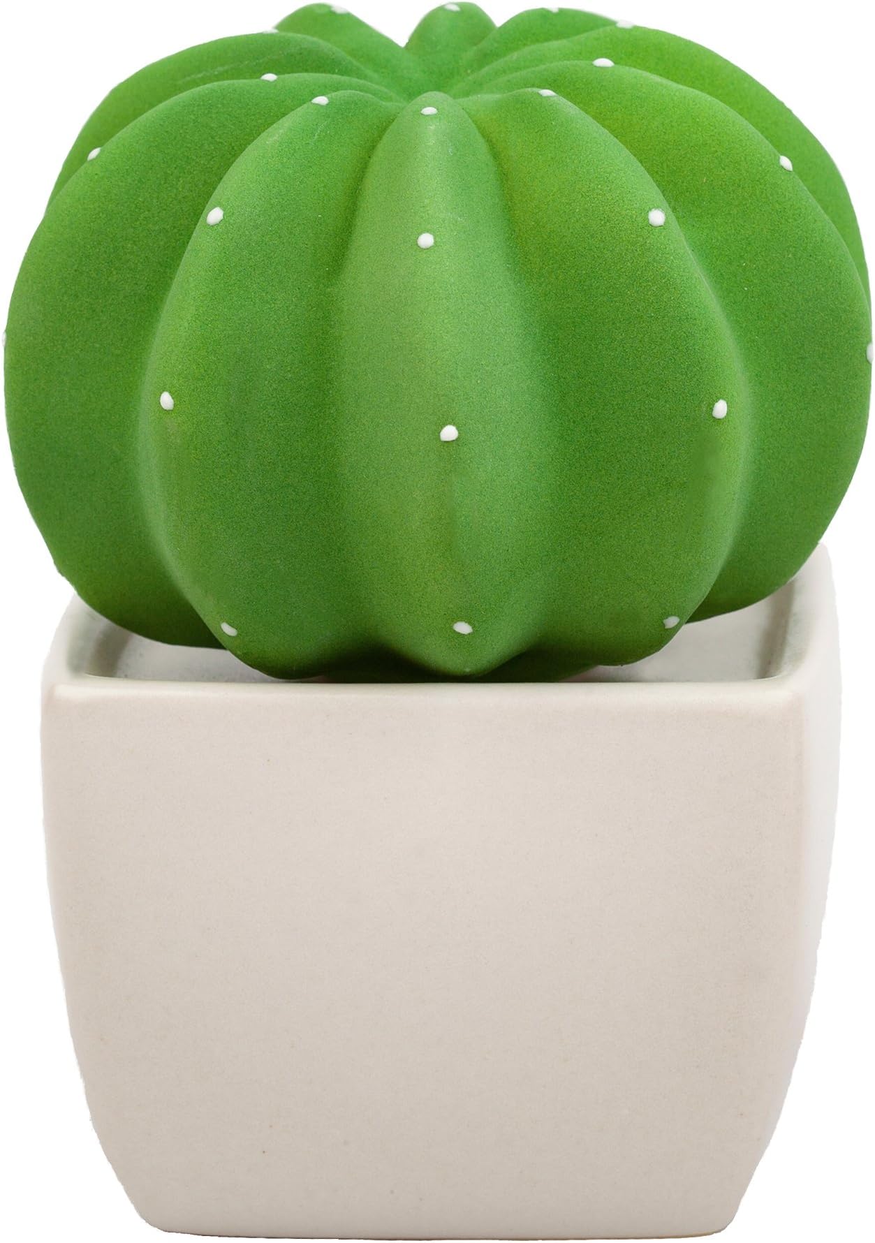 Dotti Cactus, Non-Electric Ceramic Diffusers for Essential Oils and Aromatherapy Fragrance, White Ceramic Diffusers in Car or Desk Office Decor and Small Bathroom at Home, White Vase