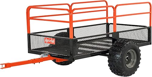 Agri-Fab Inc 45-0554, 1,250 libras, carrito giratorio de acero ATVUTV, naranjanegro