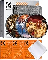 K&F Concept 82mm Star Filters Kit (3pcs) - 4/6/8 Point Cross Screen Starburst Effect Filters, 18-Layer Nano Coating, Ultra Slim Glass + Cleaning Cloths