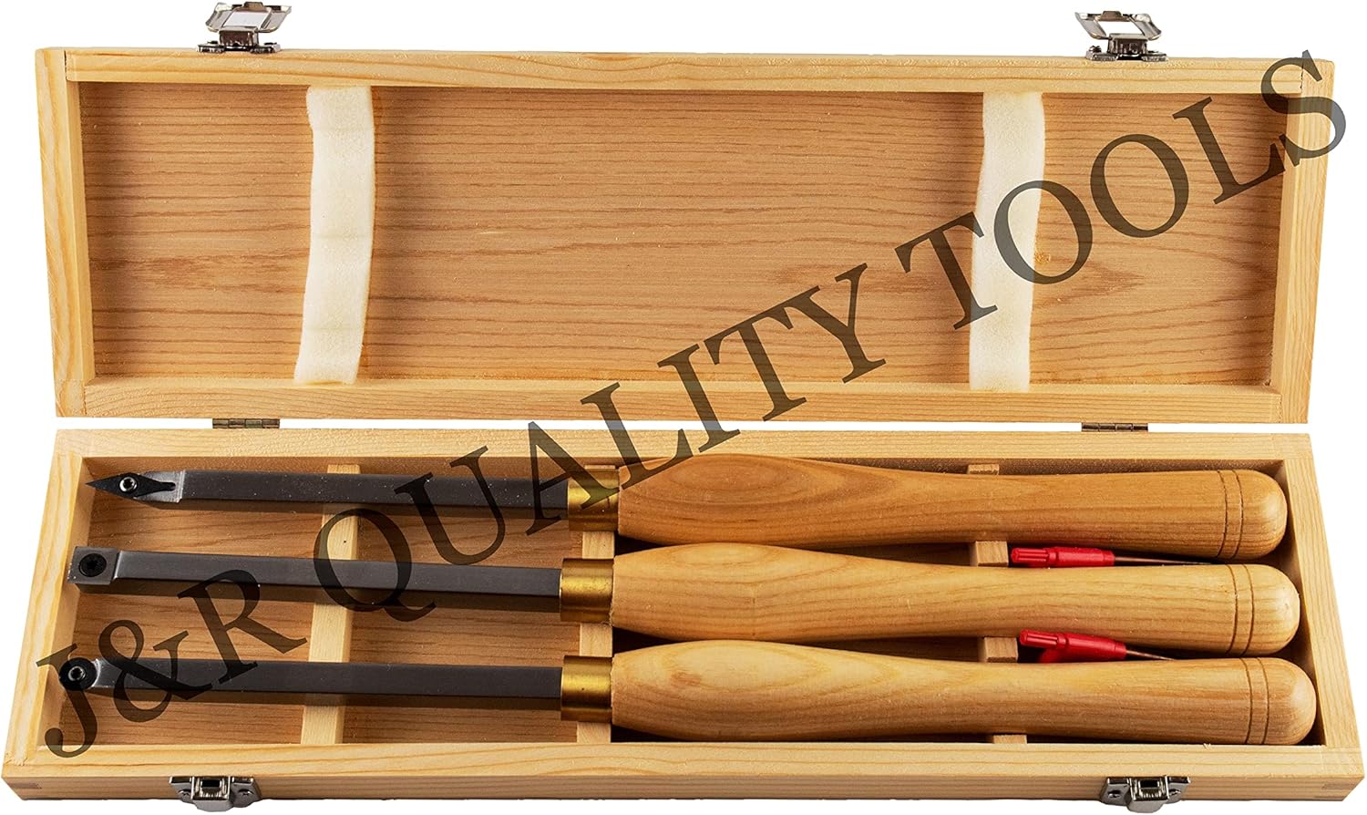 VCT 3pc carbide wood lathe turning chisel tool set with replaceable tips