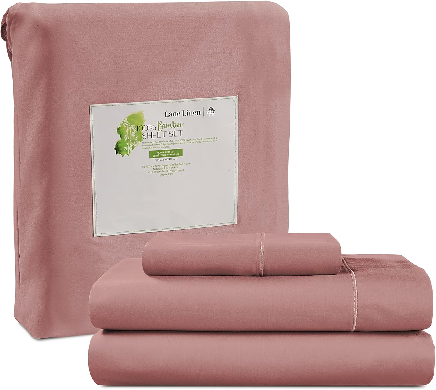 LANE LINEN Twin Sheets Set Twin Bed Sheets, Cooling