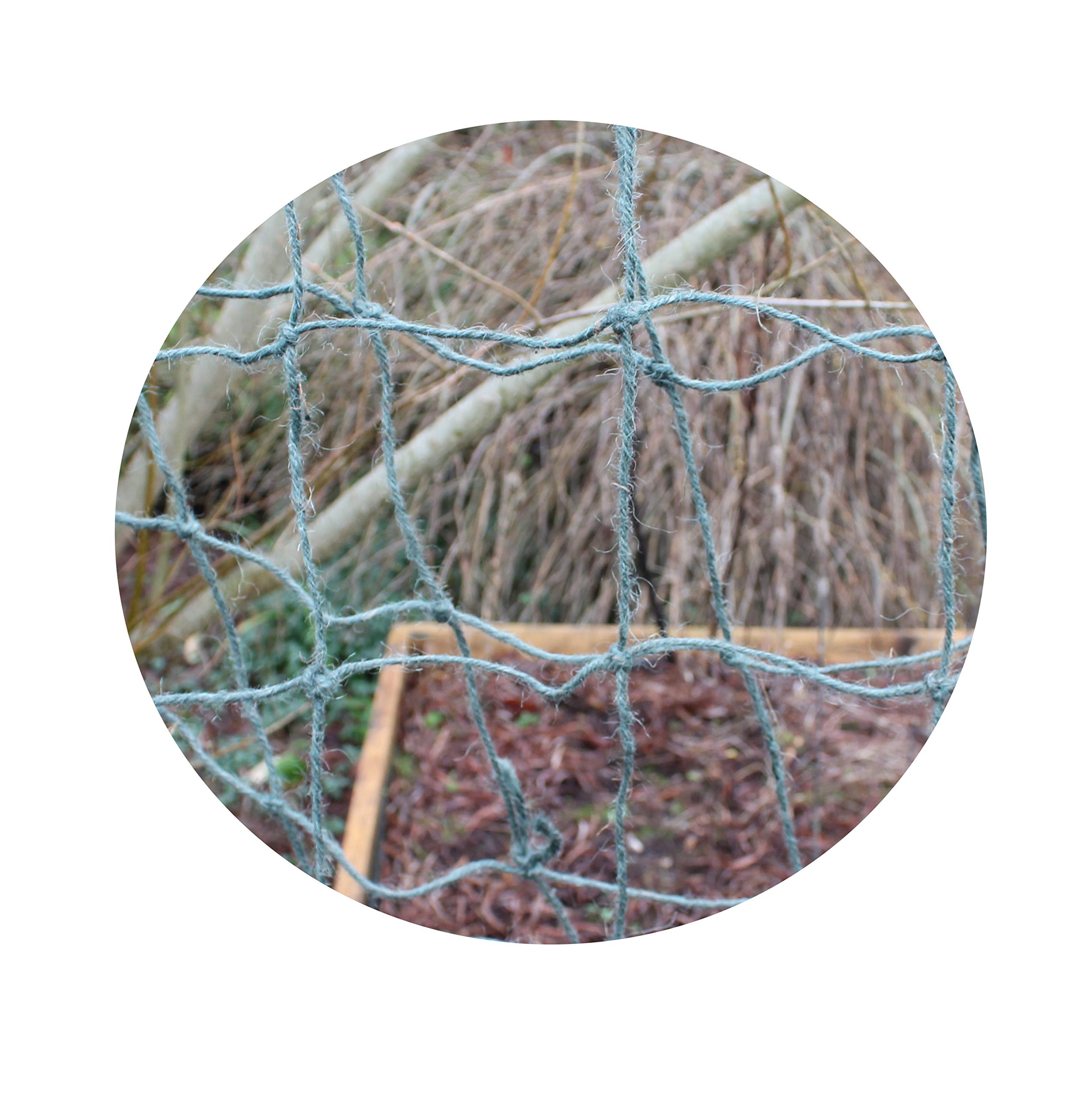 Jute Netting Pea and Bean Biodegradable String Netting By Gardening Naturally (Green, 1.8m x 2.7m)