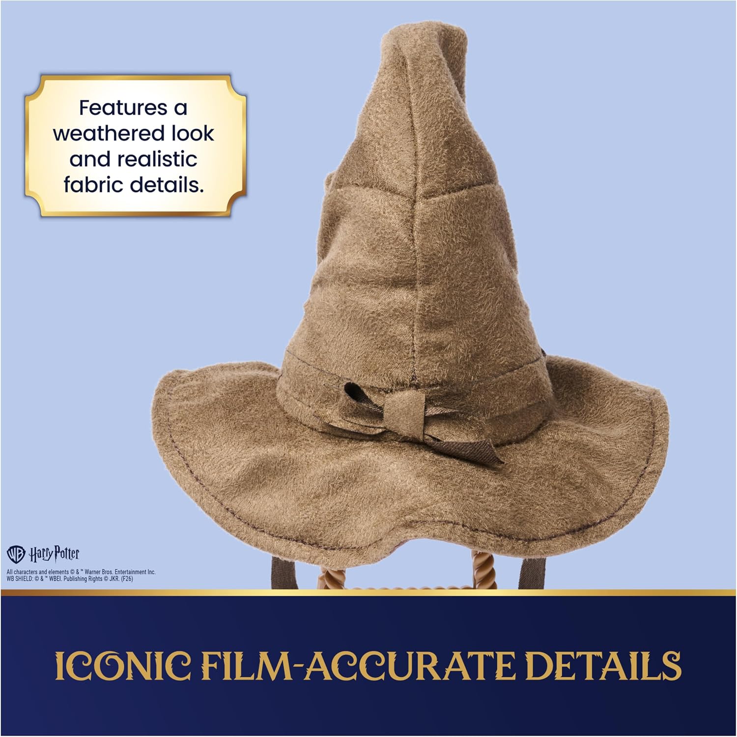 Wizarding World Harry Potter Interactive Mini Sorting Hat, Ages 6+ | Find Your Hogwarts House with Sounds & Movements, Imaginative Pretend Play, Spellbinding Gift for Kids, Fans & Collectors