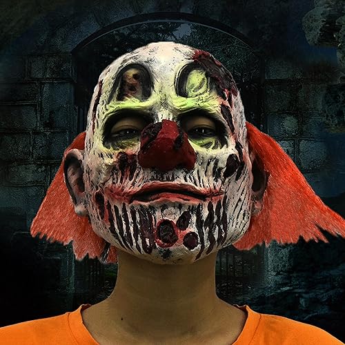 Miniatura 4 de Máscara de Halloween para adulto, máscara de esqueleto de payaso aterrador, máscaras de látex para cosplay, accesorios de fiesta