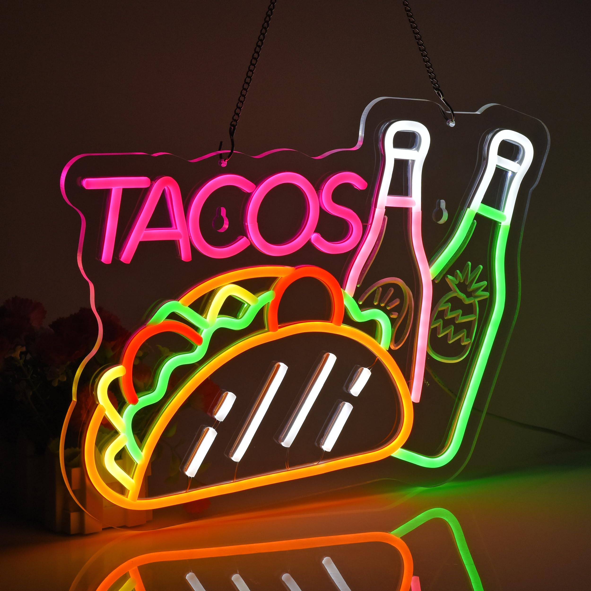 Amazon | CNBEYOUNG TACOS ネオンサイン 店舗用LED NEON SIGN 店