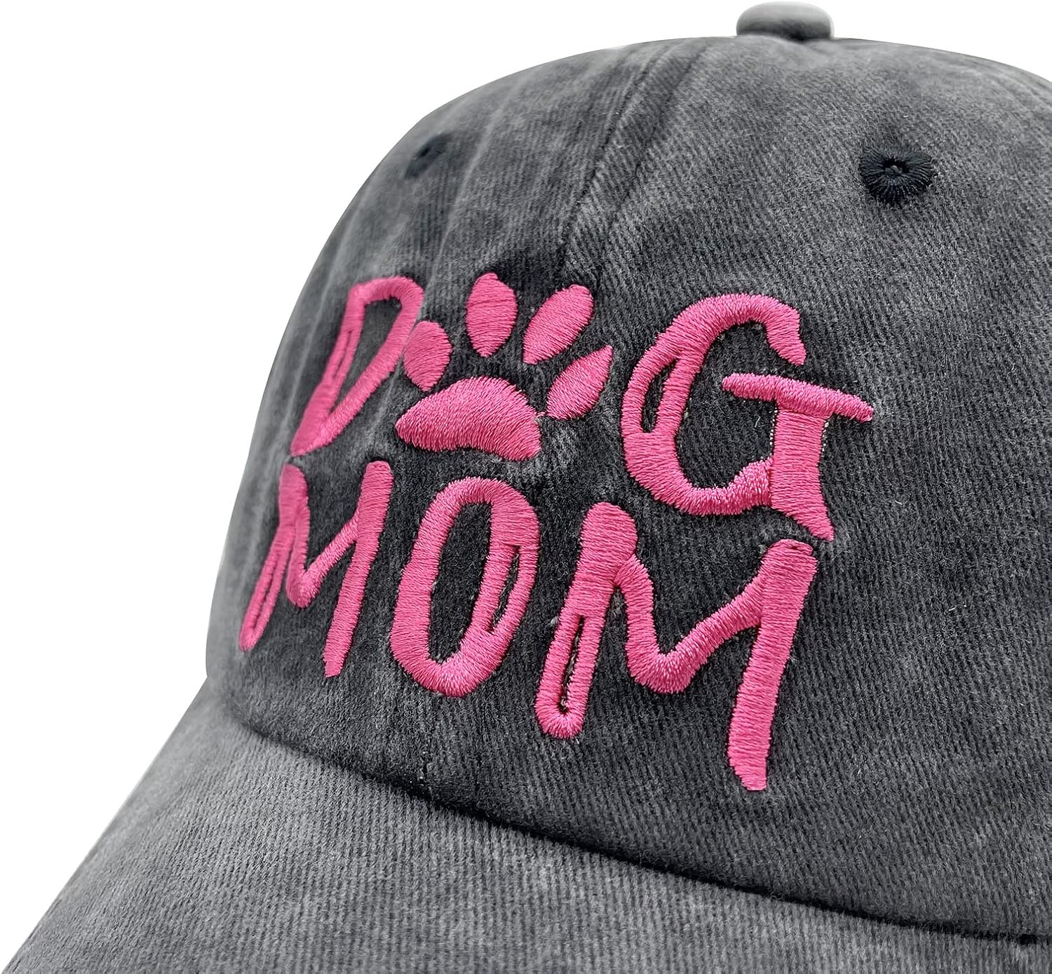 Waldeal Women's Embroidered Dog Mom Hat Adjustable Denim Baseball Cap - Image 2