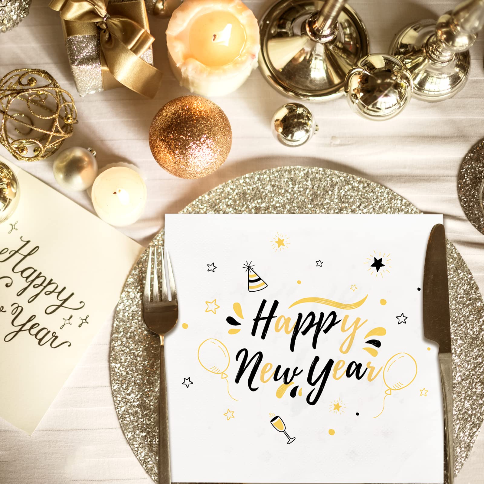 Portatovaglioli Natale Oro - 50 Pezzi A Forma Di Campana | Decorazione Tavola - Foto 6