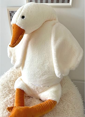 Miniatura 1 de Tanha Animales de peluche de ganso grande, almohada de felpa de ganso grande de 51 pulgadas, almohada de peluche de pato de ganso gigante