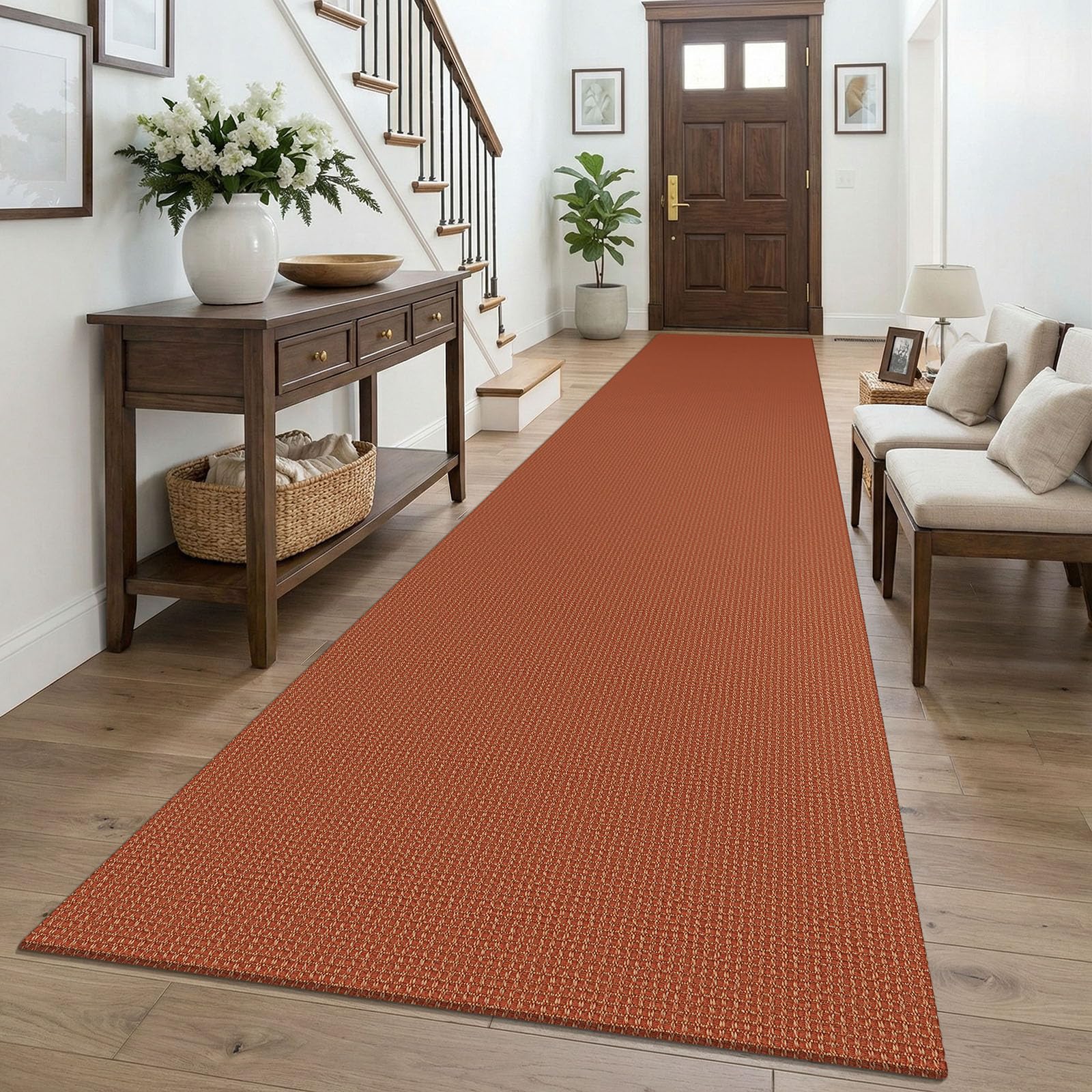 KOZYFLY Orange - Washable Extra Long Hallway Rug - Hallway Rug — image 1