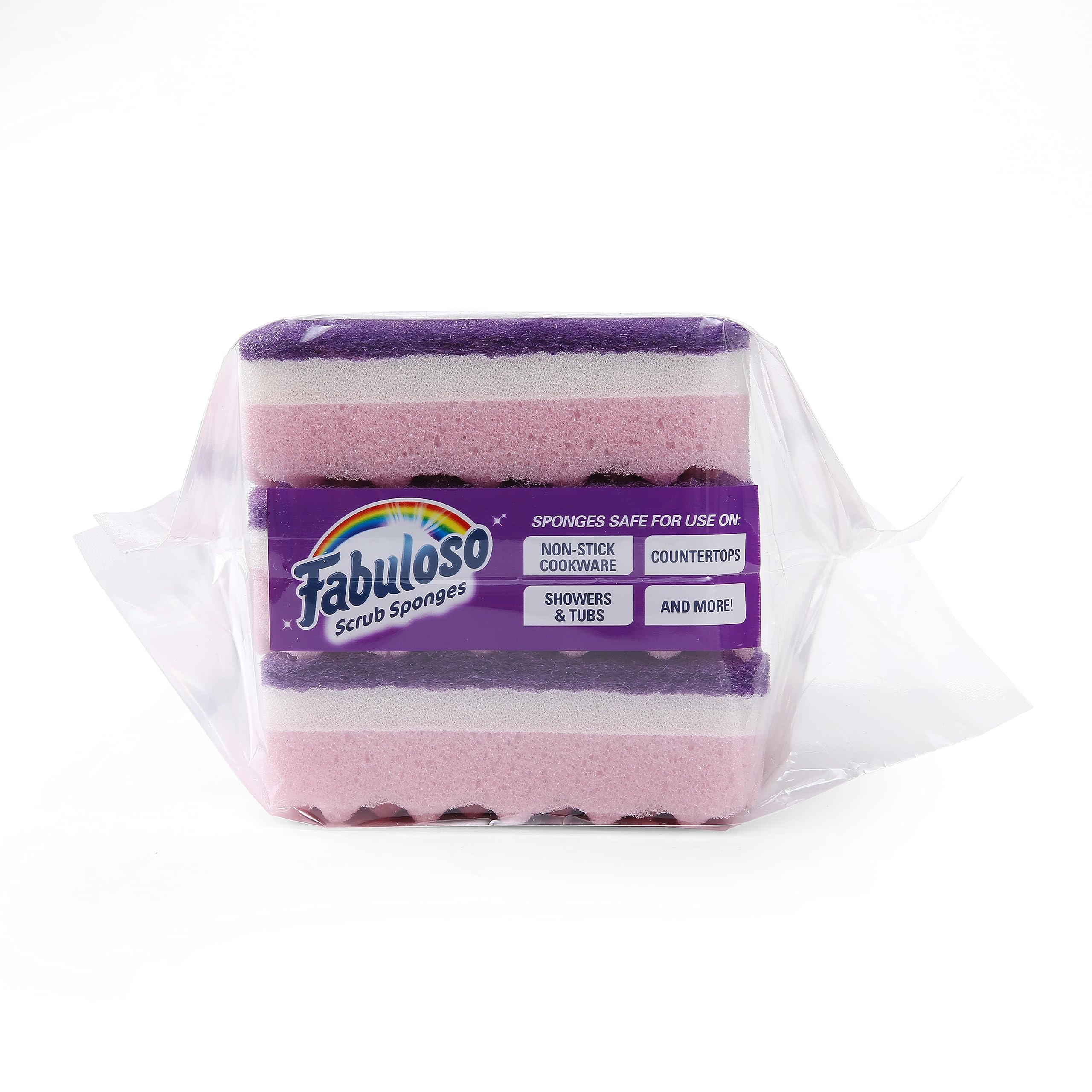 Fabuloso Scratch-Free Sponges - Purple 12 Pack -9