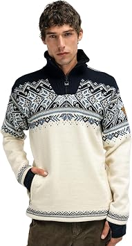 Dale of Norway Vail Weatherproof Mens Sweater - 100% Lightweight Wool Ski Sweater - Windproof Wool Sweater for Men