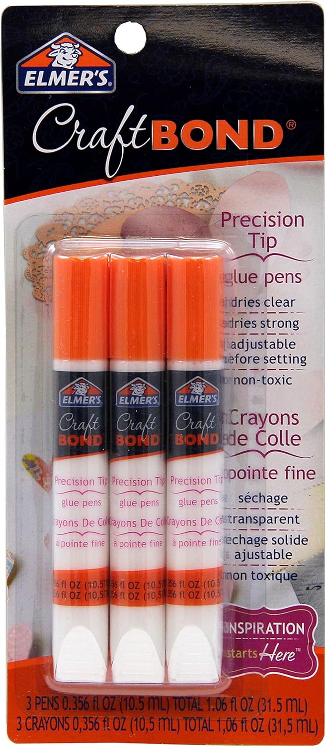 Elmers Craft Bond Precision Tip Glue Pens E477, 3-Count : General Purpose Glues : Office Products