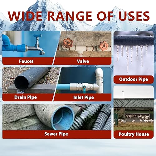 Miniatura 25 de Cable de calefacción de tubería TDSF, 120 V, 6 pies, autoregulable 3 W/FT