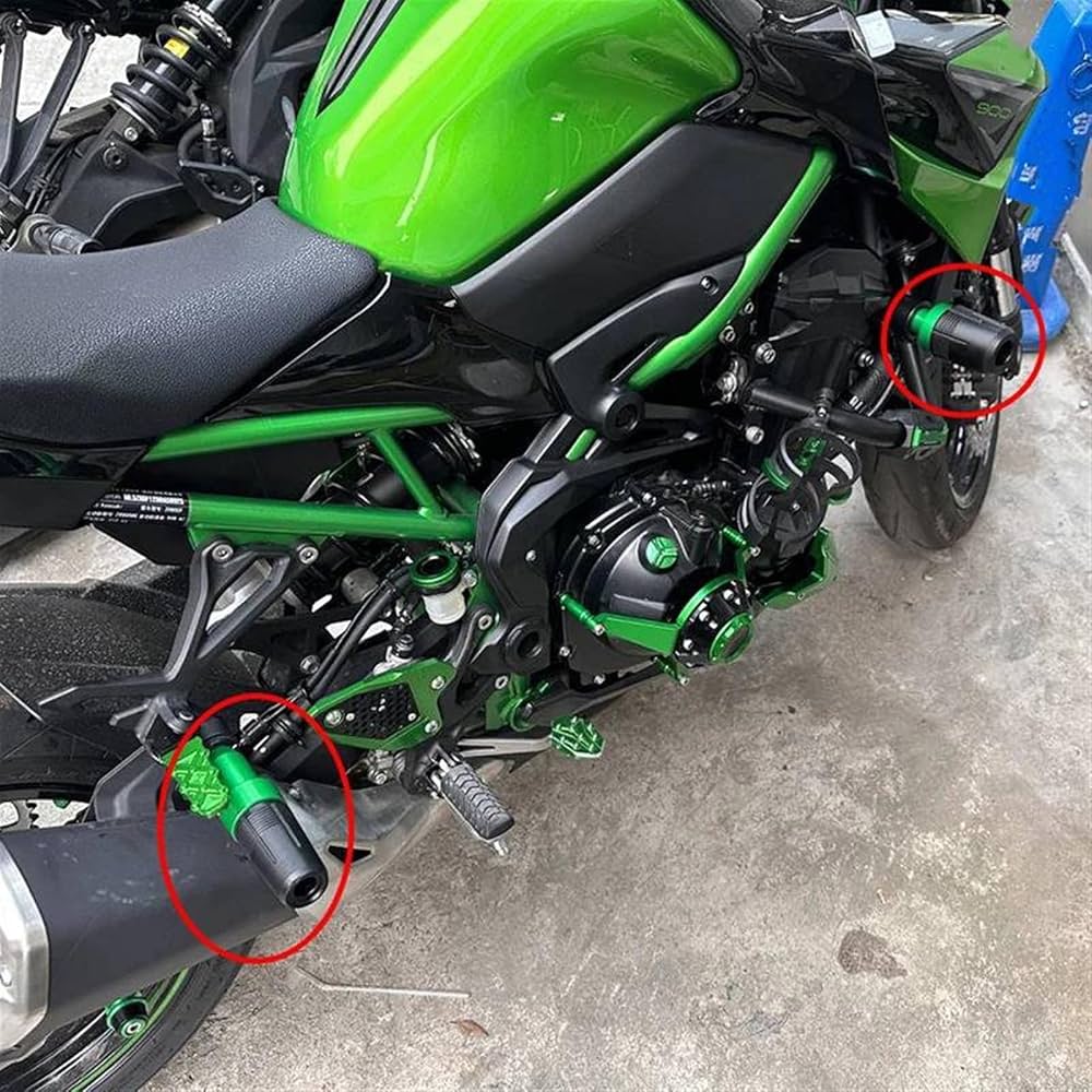 Protections Anti-Chute Pour Kawasaki Z900 RS - Tampons Cadre En Aluminium Noir