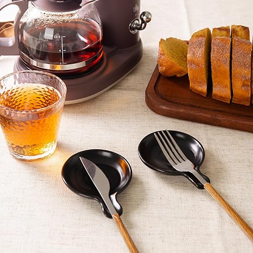 Miniatura 4 de Soporte para cuchara de café para barra de café, soporte pequeño de cerámica de 3.3 pulgadas para encimera de cocina y estufa, accesorios de barra