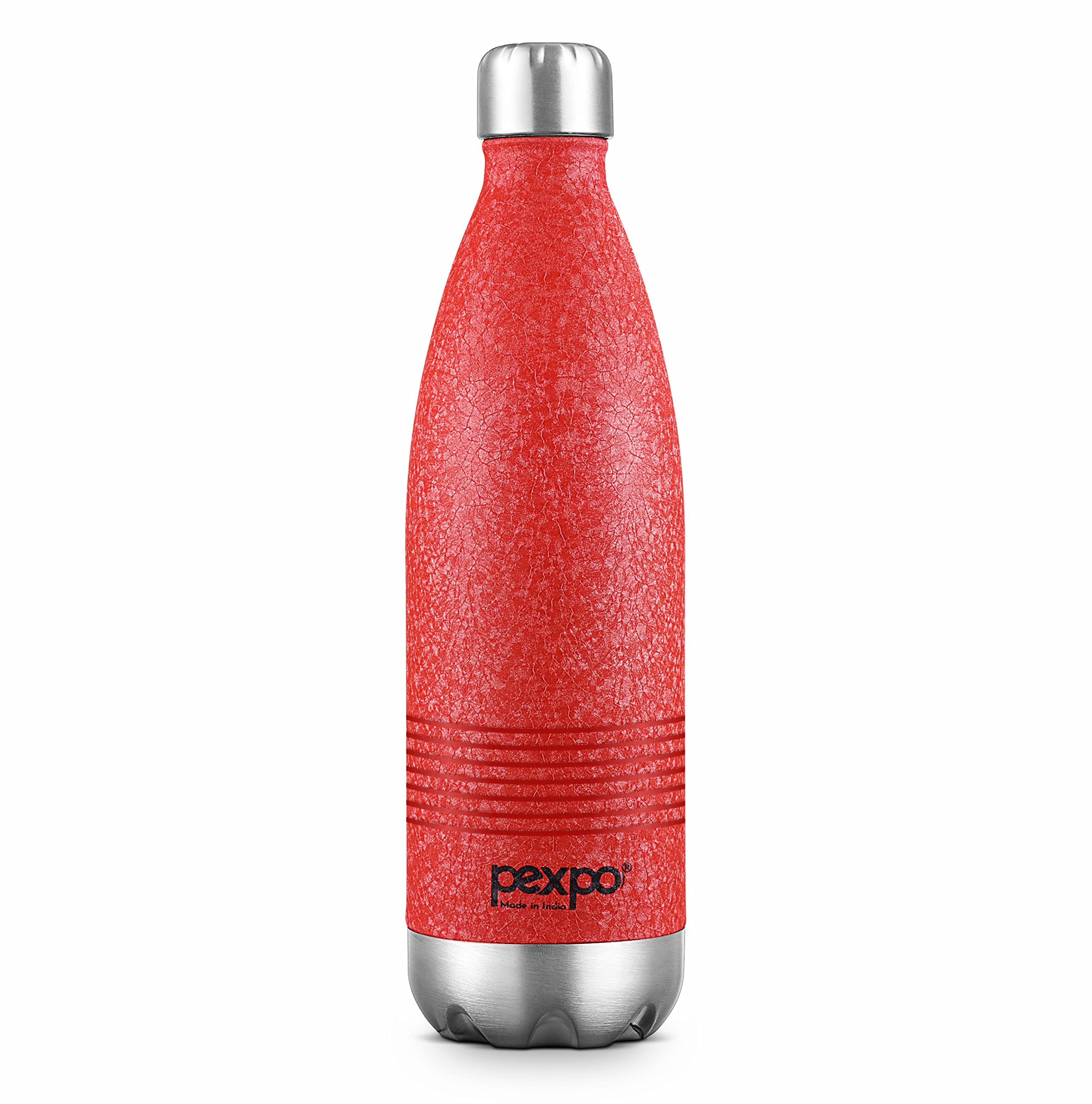 Go24 pexpo Echo Delux Hot & Cold ISI Certified Flask | 750 ml Stainless Steel Water Bottle - Red | Office Bottle | Workout | Travelling | Home | Adults & Kids