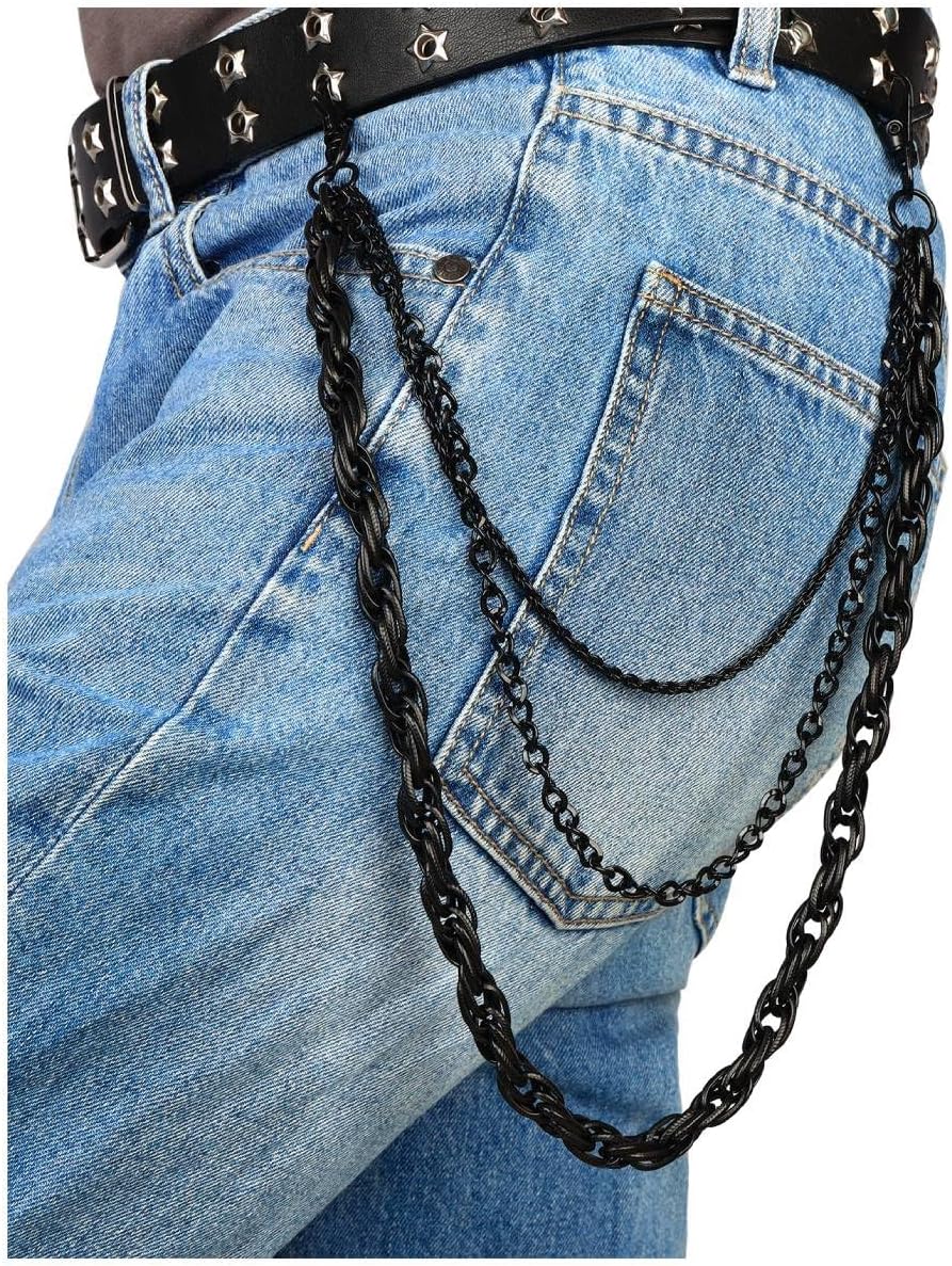 MILAKOO Jeans Chains for Men Hip-hop Emo Biker Cool Chains Belt Unisex Punk Chains for Pants