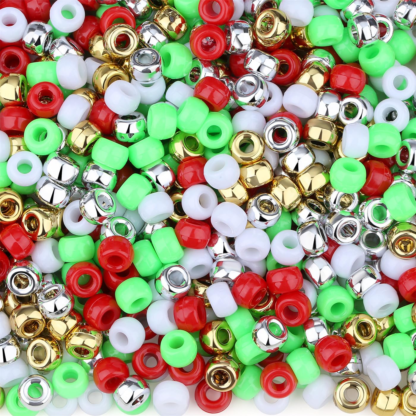 GUJOXILA Christmas Pony Beads Bulk 1000Pcs Beads for Bracelet Making — image 1