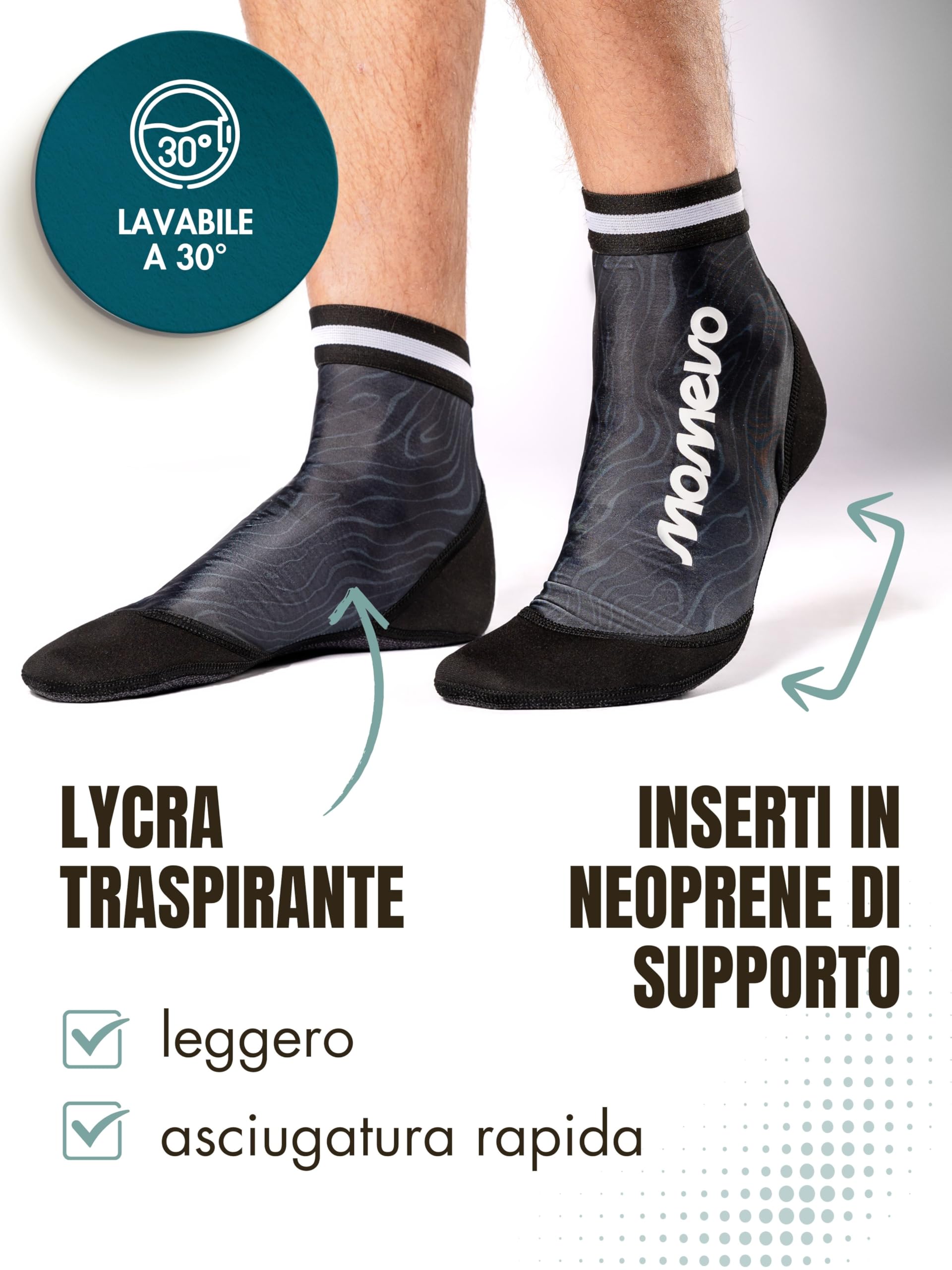 Beachmates PRO Calzari Beach Volley con Suola in Kevlar – Neoprene, Resistenti e Ideali per Beach Tennis e Beach Soccer