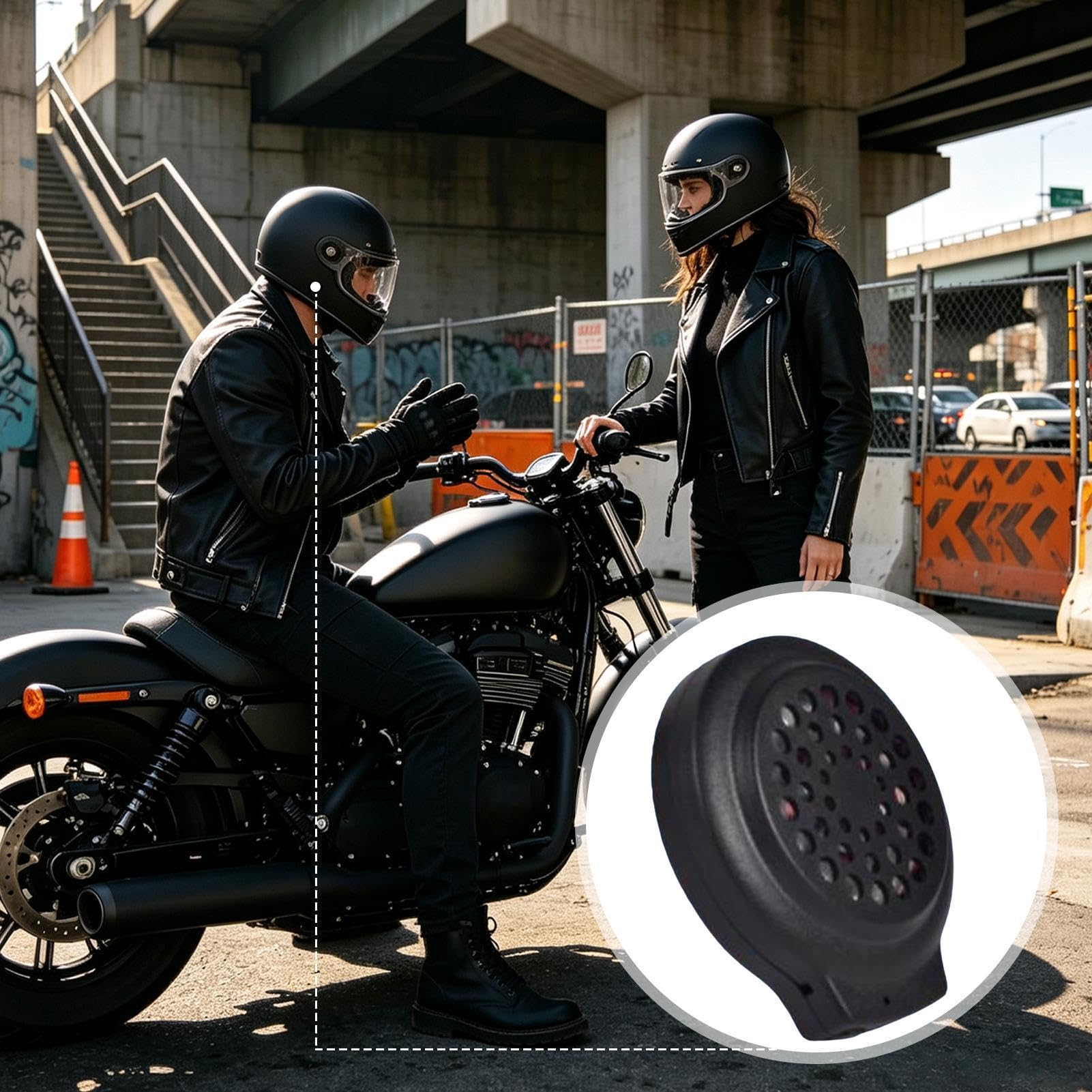 Cuffie per casco da moto, con riduzione del rumore senza fili in metallo